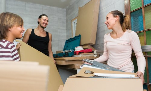 House removals planning in Balham with moving boxes and van preparation