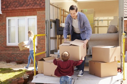 Removal van prepared for a flat move in Balham