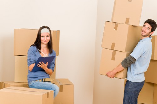 Boxes and furniture stored safely in a Balham storage facility